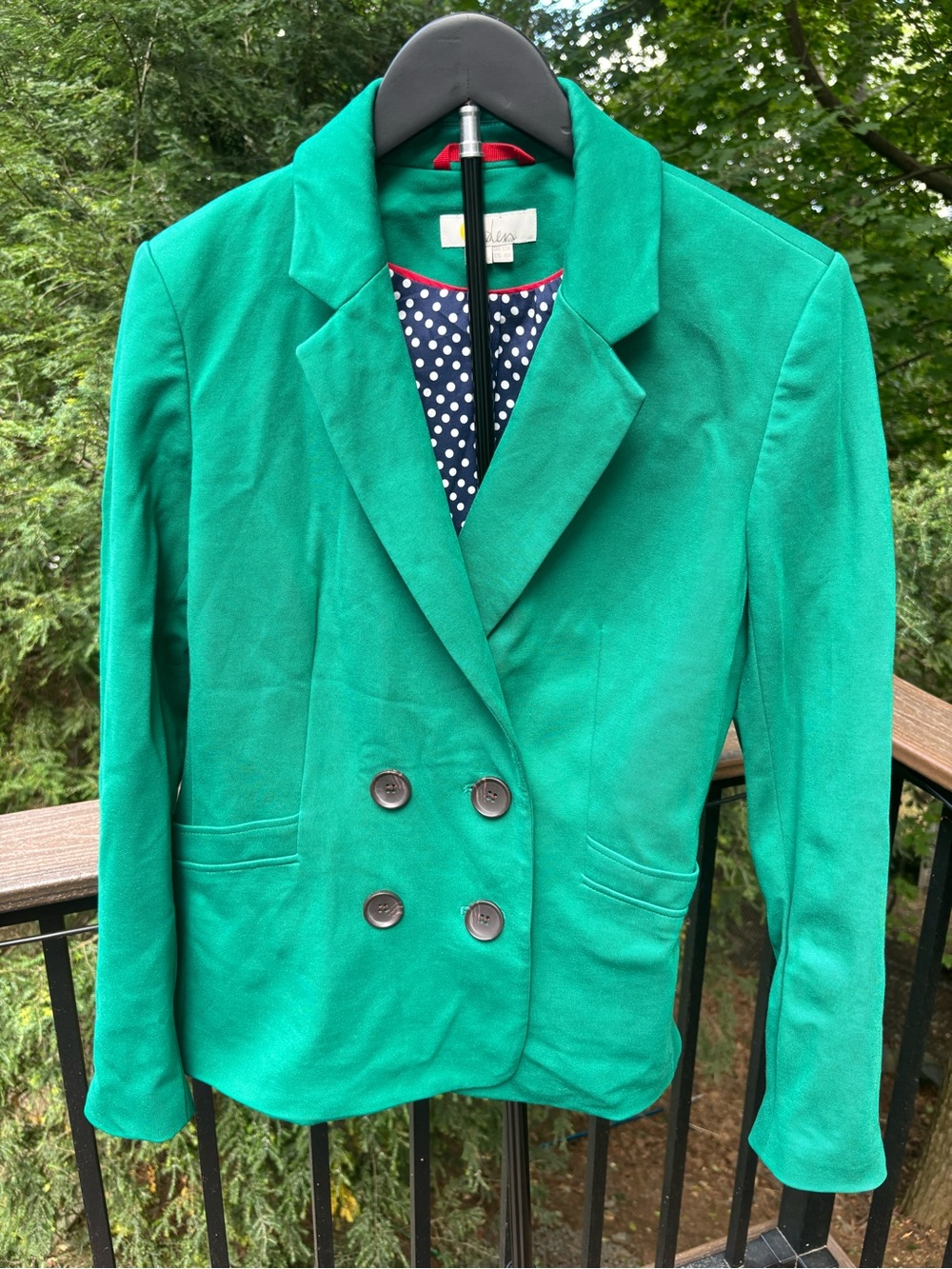 Boden Gabriela Green Double Breast Ponte Blazer Lined US sz 8